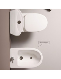 Combo Inodoro Largo Mochila y Bidet 1 Agujero Neo 2